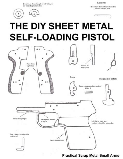 sheet metal gun template|building a sheet metal pistol.